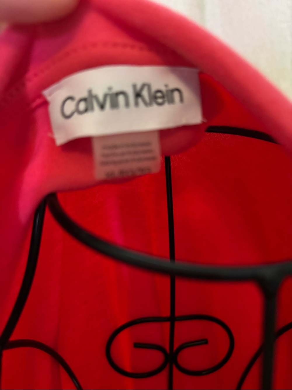 Calvin Klein Coral Pink Short Sleeve Shift Dress - Picture 6 of 7